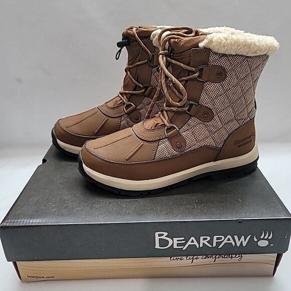 Bearpaw Bethany 1845W Leather Wool Sheepskin Brown Winter Boots Women's US 9 M - Picture 5 of 16
